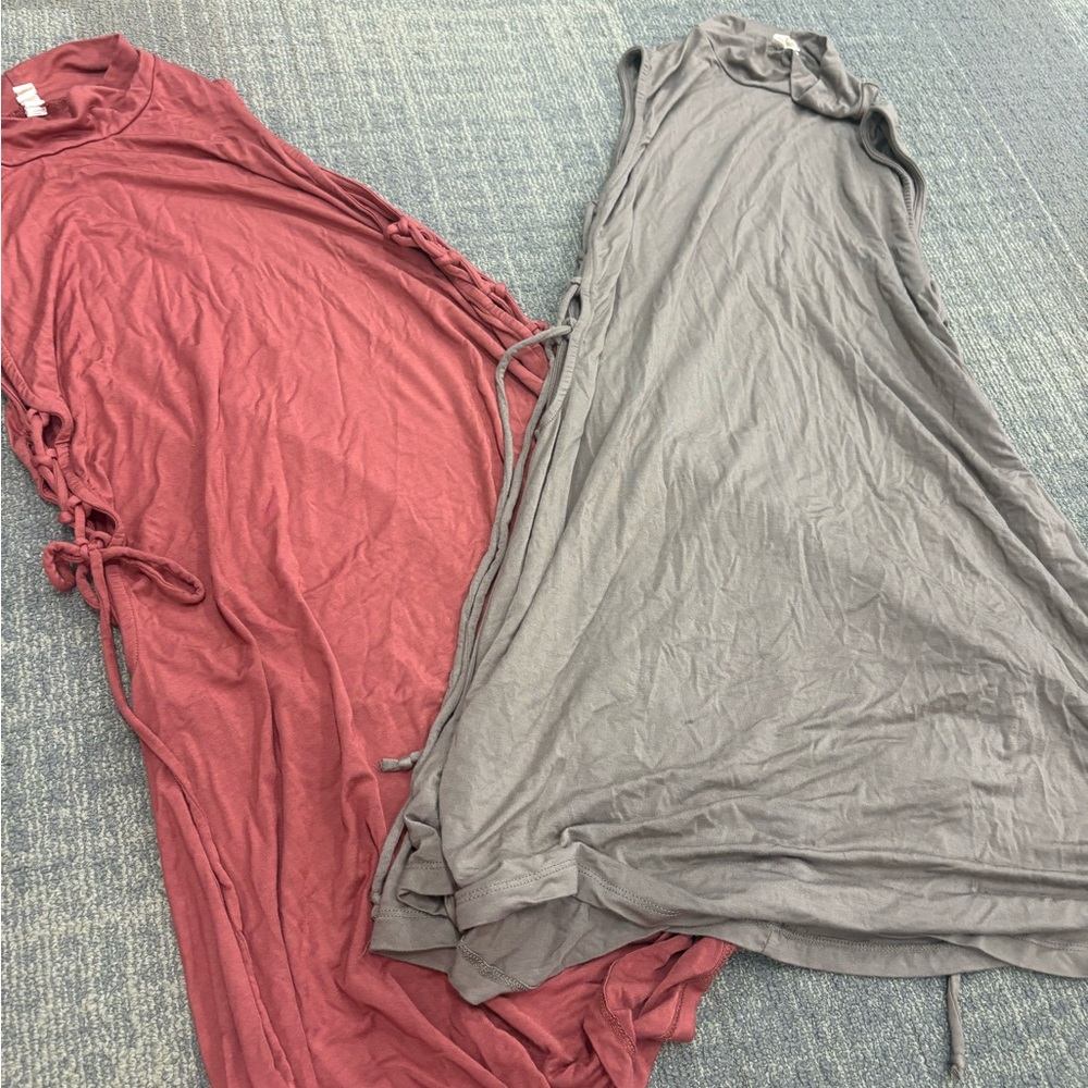Women’s Side-Tie wishlist dresses- Burnt Orange and Tan